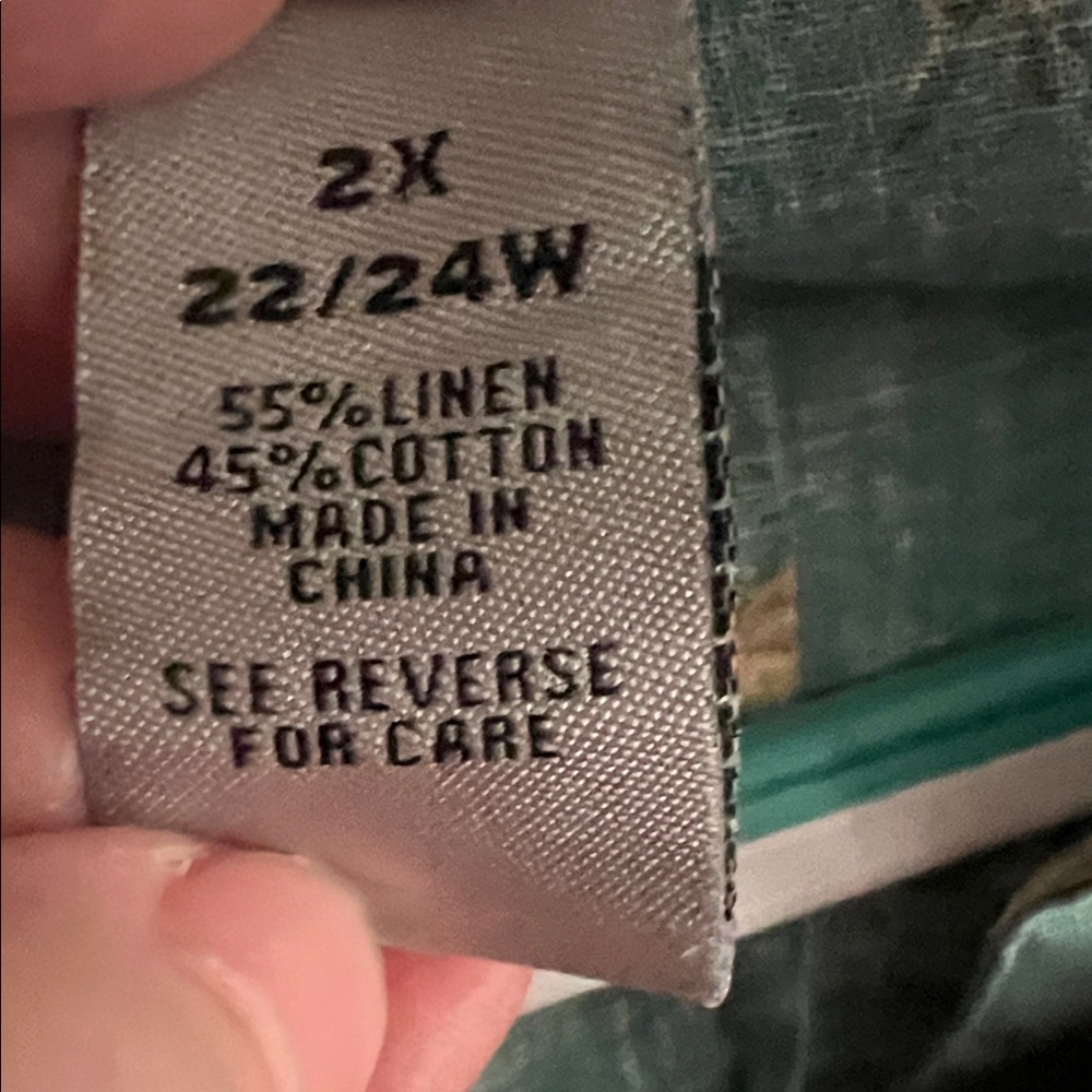Catherines Green Shirt with Pineapple Print - Picture 9 of 9